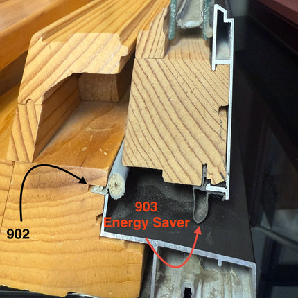 902 AmesburyTruth Offset Kerf Mounted  Foam Filled Seal Window Weather Strip