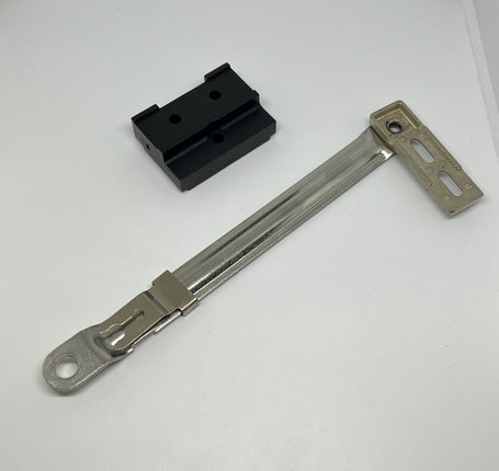 C2009 - Interlock Connect Arm w/ modified Clip 160MM Known to have been used on or with: Interlock, Graef casement windows, Cascade windows, Milgard Windows. Roto North America, Roto