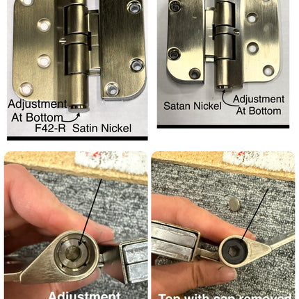 S4011 Hoppe Adjustable  Door Hinge  - Set Hinge- Non Removable Pin