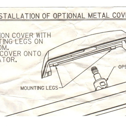 S1002  EntryGard Truth Plastic or Metal Contour Operator Cover