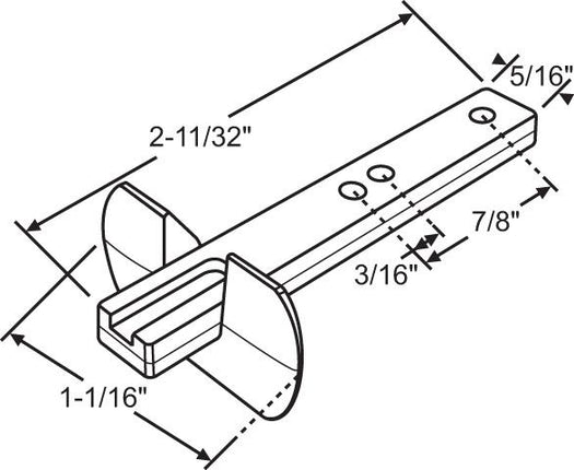 S1147 Pivot Bar 3 Holes New Style - 85 Series Balance Accessory - Double Hung known part number 900-22450NS