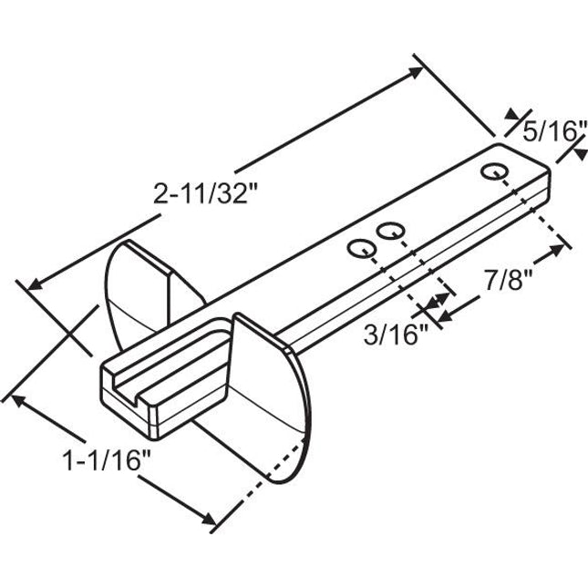 S1147 Pivot Bar 3 Holes New Style - 85 Series Balance Accessory - Double Hung known part number 900-22450NS