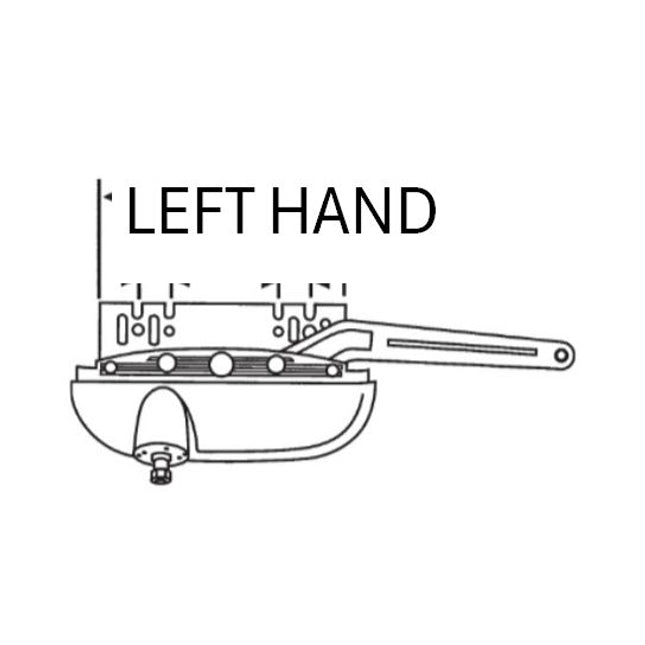 S1157 - Roto Interlock Casement and Awning Operator 6 Inch Arm Diagram of a lever mechanism with 'LEFT HAND' text on a white background