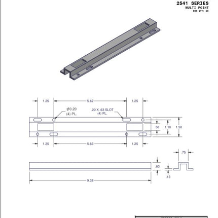 S3016 - GEMINI 2 POINT KEEPERS Dual Hook Box Strike Keeper for Sliding Patio Door