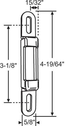 S3027 Amesbury Truth House Brand DS Single Point Sliding Patio Door Keeper 2315