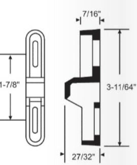 S3028 Traco Keeper 1-7/8in Avg Screw Hole