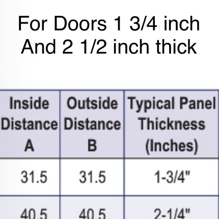 S4102 Hoppe 90 Degree Profile Full Cylinder with Crescent Knob For 1 3/4 Inch to 2 1/2 Inch Thick Doors