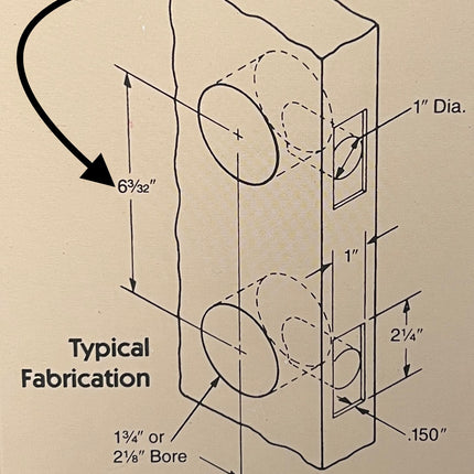 852 - Handle Set 6 inch Center to Center Bore