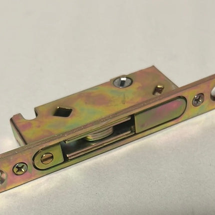 Part Number: C1033  Amesbury Truth DS Surface Mount Mortise Lock 45 Degree latch with face plate Deadlatch Assembly Known Part Number: 555, 555-84 Have known to been used on: Cascade, Sierra Pacific, SuperSeal vinyl sliding sliding patio doors and more