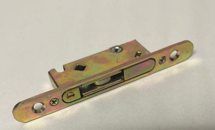 Part Number: C1033  Amesbury Truth DS Surface Mount Mortise Lock 45 Degree latch with face plate Deadlatch Assembly Known Part Number: 555, 555-84 Have known to been used on: Cascade, Sierra Pacific, SuperSeal vinyl sliding sliding patio doors and more