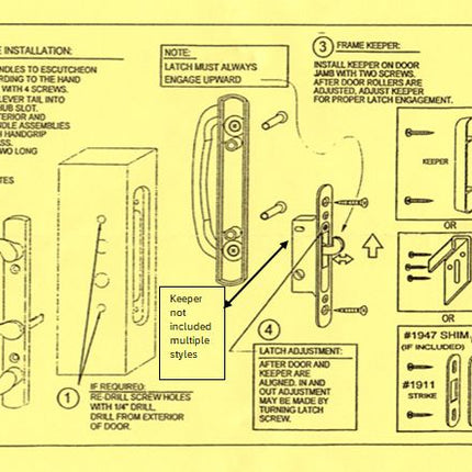 S3006 C Elite Center Latch Handle Set By Sash Controls