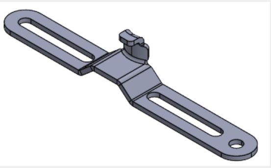SS10022 Awning Window Lock Lever Keeper - single point