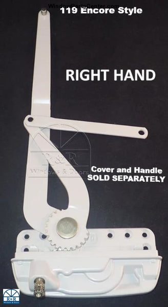 Truth Hardware Maxim Awning Window Operator – White, Die Cast Body, 12-Inch Arms (Crank Sold Separately)