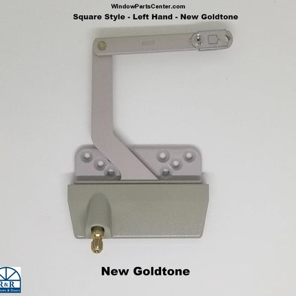 111 Truth Split Arm / Dyad Operator New Goldtone Left Square Casement Window Parts