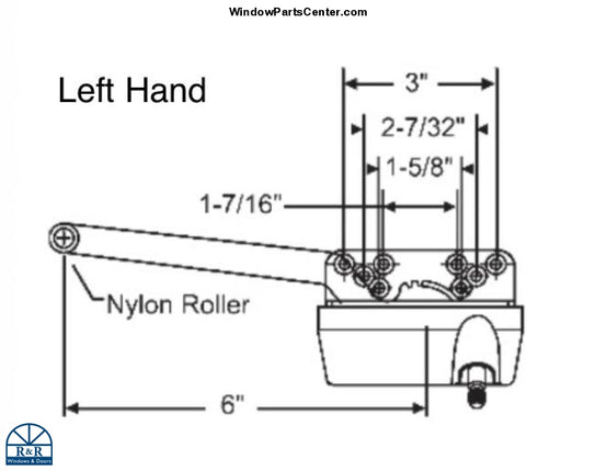 112 6 Arm Traditional Style Case 15 Series Casement Window Parts