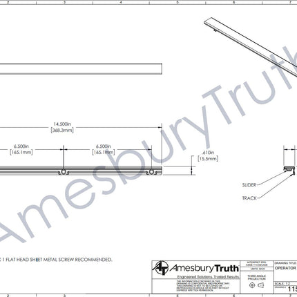 114 - Sash Track For Casement Windows