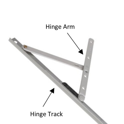 121 Amesbury Truth Adjustable Hinge Track Kit - 10 And 14 Inch Style Casement Window Parts