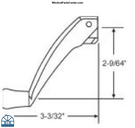 Replacement  Operator Folding Crank Handle for Amesbury Truth 11/32 Spline Operators  Known Part Numbers: Truth, 45393, U.S. PAT. 351490, 5560082, 131, Truth 3,