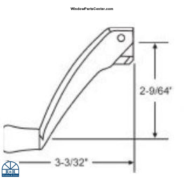 Replacement  Operator Folding Crank Handle for Amesbury Truth 11/32 Spline Operators  Known Part Numbers: Truth, 45393, U.S. PAT. 351490, 5560082, 131, Truth 3,