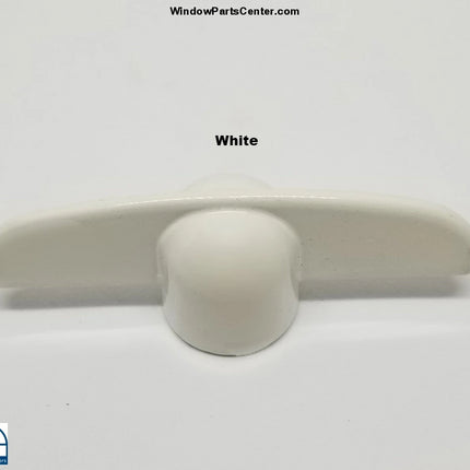 Amsbury Truth T Crank Handle. Also called Wing handle or Butterfly Handle Crank Handle 11/32 Spline Operators. Hurd Casement and Awning Window Replacement Parts Known Part Numbers: 136, Truth 40984, 021951, 37-125-2. Color White