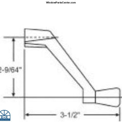 Replacement 3 1/2" Window Roto Operator Crank Handle for Amesbury Truth with 11/32" Spline Operators Known part # 139, 37-137