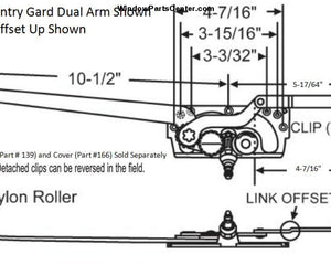 Dual Arm EntryGard Truth Casement window Operator.Known Part Numbers: 20910, L30941, 40853, U.S. PAT. 4,241,541 - CAN. PAT. 350,432 - PAT. 1982 , 31538, 40754, 45179, 40753, 31538A, 20810A