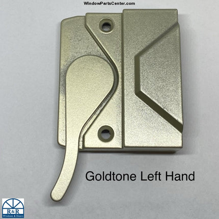 179 Sash Lock - Curved Handle Goldtone / Left Casement Window Parts