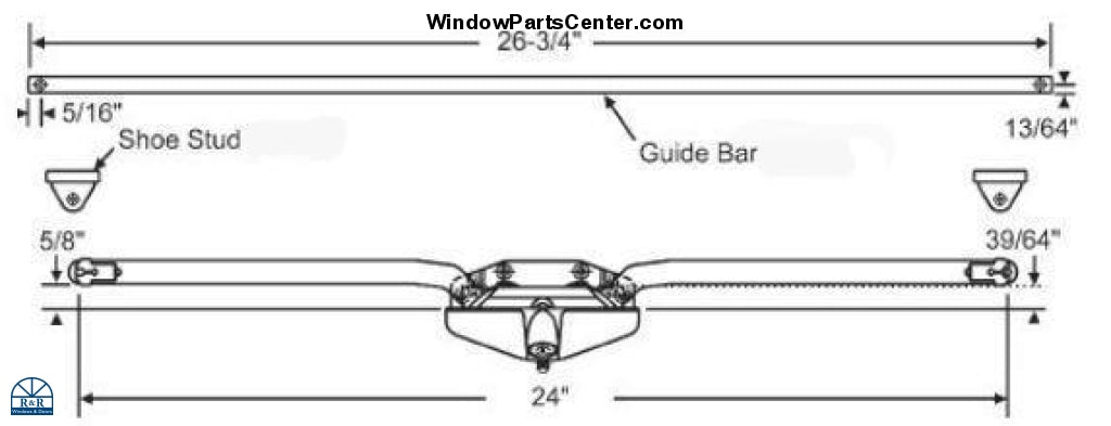 Sill Mounted Truth Amesbury Awning Operator 