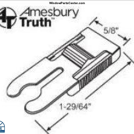 Part Number 212, 39-758 Black Plastic Detach Clip for Awning and Casement Operators  Stamped on Back: 31879
