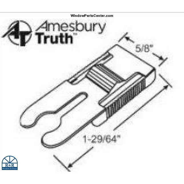 Part Number 212, 39-758 Black Plastic Detach Clip for Awning and Casement Operators  Stamped on Back: 31879