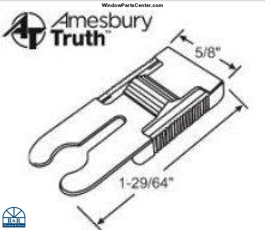 212 Black Operator Retainer Clip – R&R Windows & Doors
