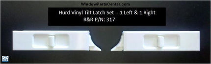 317 Snap In Tilt Latches Vinyl Double Hung Windows Hurd Monument Vinyl Double Hung and Single Hung Window Tilt Latch. Color White. Known Part Numbers: 317, V00380, V00381, V00382, V00383, 900-19496A, 900-19496WA PAT. # PAT. # 5,139,291