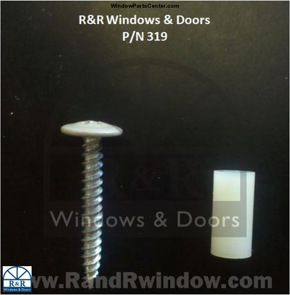 screw and nylon spacer for compression tilt jamb liners