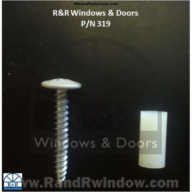 screw and nylon spacer for compression tilt jamb liners