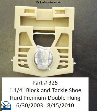 325 1 1/4 Block And Tackle Shoe Pack Double Hung Omega Lock Pivot Shoe 1 1/4 Inch Block and Tackle Shoe