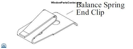 Metal spring end clip for double hung window jamb liners. part number 340
