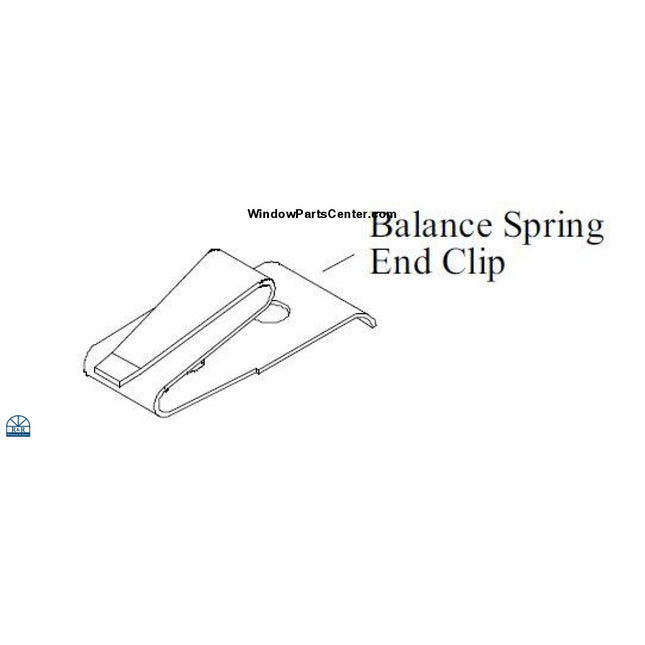 Metal spring end clip for double hung window jamb liners. part number 340