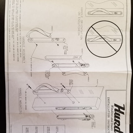 501-004 Sliding Patio Door Replacement Exterior Faceplate- Amesbury Truth- Hurd Door Handle