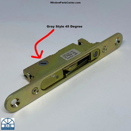 518 Amesbury Truth Recessed Mortise Lock With 45 Degree Sliver Gray Cylinder