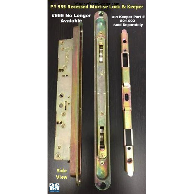 555 - Amesburytruth 2 Point Recessed Mortise Lock & Keeper Kit Door Handle