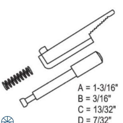 705 - Vinyl Window Screen Pins Cap And Plunger Pack Of 4 7/32 Inch Flip Type White Parts