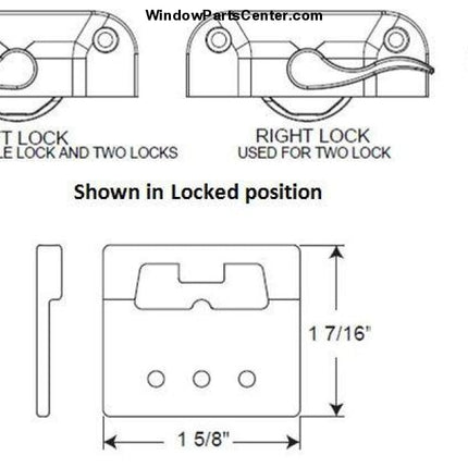 707 - H3 Dh Sweep Lock & Keeper Kit Double Hung