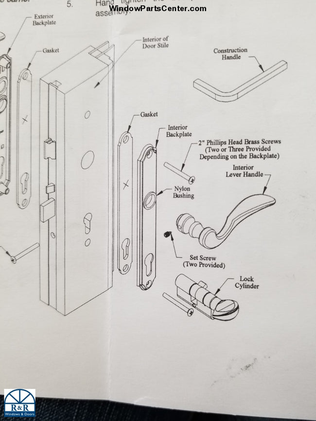 Hurd Replacement Patio Door Handle Set Parts Page 2 R&R Windows & Doors