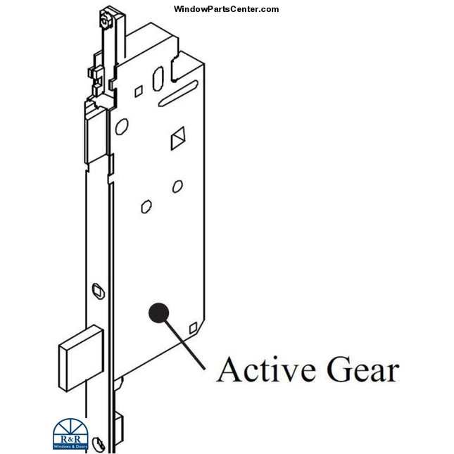 810 - Hoppe 3-Point Gear Box And Extension Pin/roller Flipper/tongue Style (For Hurd Doors 2005