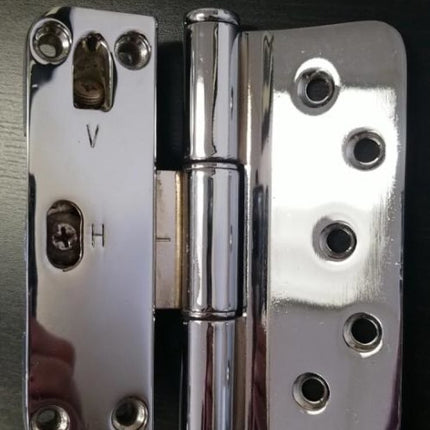 BSI Adjustable Door Hinge left hand in bright brass