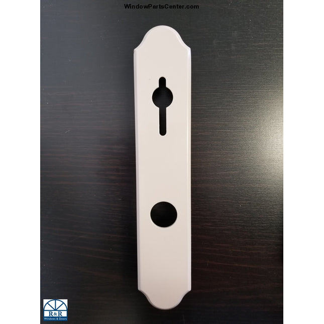 840-010- Amesbury Truth Gu Faceplate - Swinging Patio Door Hurd Champange Handle