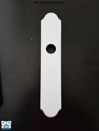 840-011- Amesbury Truth Gu Faceplate - Swinging Patio Door Hurd White Handle