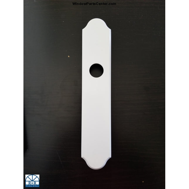 840-011- Amesbury Truth Gu Faceplate - Swinging Patio Door Hurd White Handle