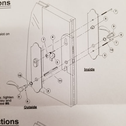 840-016- Amesbury Truth Gu Spindle - Swinging Patio Door Hurd