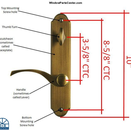 840 - Gu Active Handle Set For Multi Point Hardware